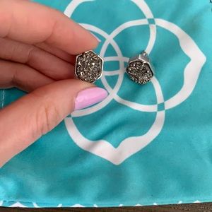Kendra Scott silver Drusy Studs
